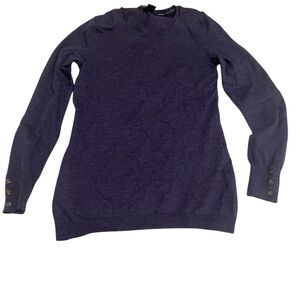 Banana Republic Purple Sweater Extra Fine Merino Wool Size XS